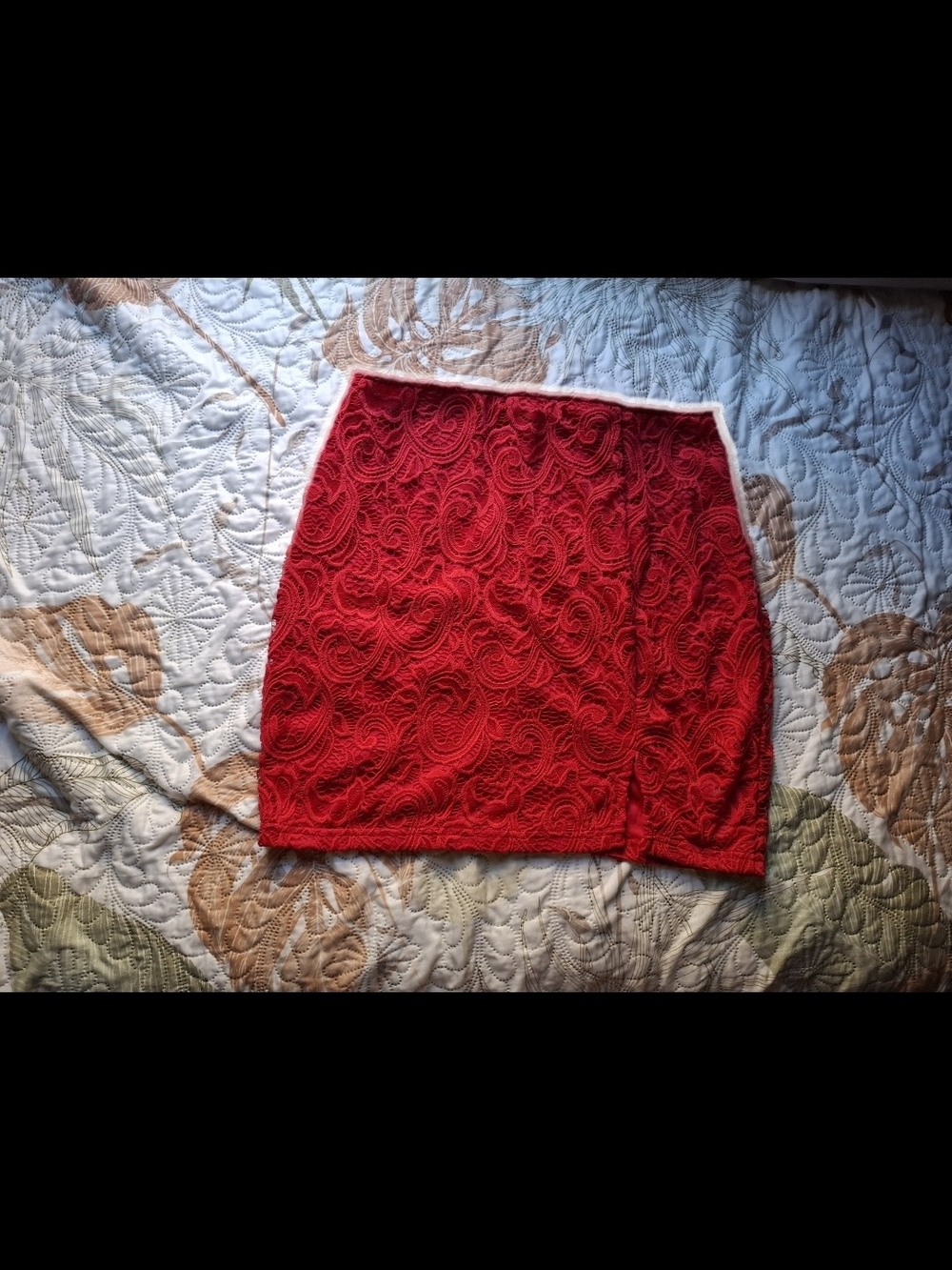 Windsor Red Lace Mini Skirt